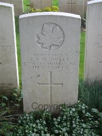 Canada Cemetery Tilloy Les Cambrai - McAuley, E A